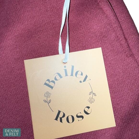 Bailey Rose Basic Cherry Coke Sweatshorts XS High Waist Casual Lounge Shorts NEW - Picture 4 of 7